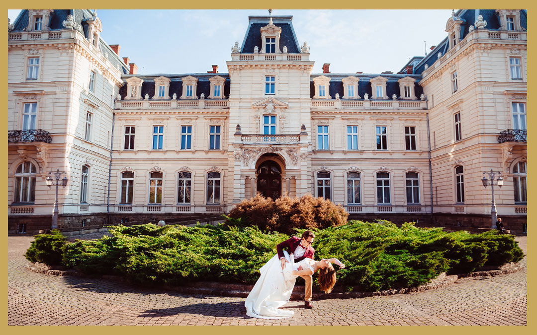 Lieu de réception dans un château pour un mariage